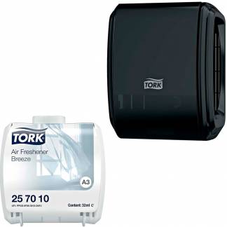 Tork Constant Airfreshener Breeze + gratis dispenser sort 