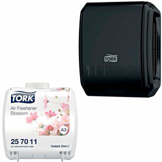 Tork Constant Airfreshener Blomst + gratis dispenser sort 