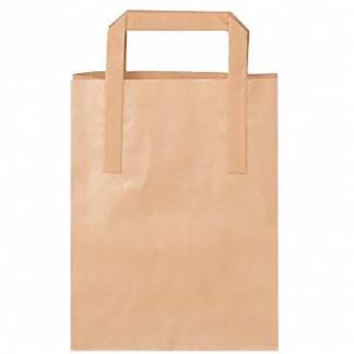 Papirpose med hank 70g 4,9L brun 250stk
