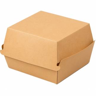 Burgerboks 145x145x80mm brun 100stk