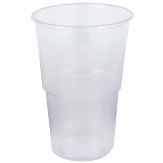 Plastglas Ø95x128mm 40cl klar 50stk 