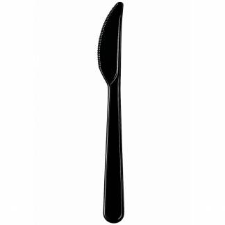 Kniv flergangsplast 180mm sort 50stk