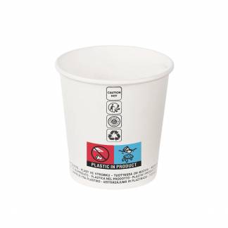 Drikkeb&aelig;ger &Oslash;62x66mm 10cl hvid 50stk