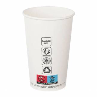 Drikkeb&aelig;ger &Oslash;89x132mm 40cl hvid 50stk