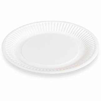 Frokosttallerken &Oslash;180mm hvid 100stk 