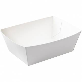 Pommes frites bakke 300ml hvid 50stk