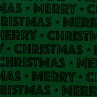 Julegavepapir Merry Christmas 57cmx154m gr&oslash;n