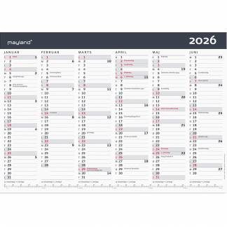 Mayland 2026 26063100 moderne vægkalender A3 29,6x42cm 