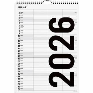 Mayland 2026 26066520 3 kolonner vægkalender A4 24x34cm 