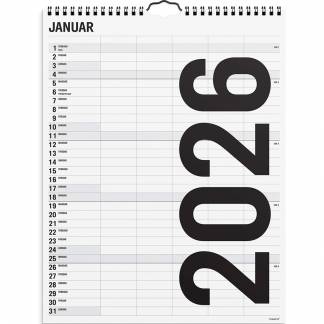 Mayland 2026 26066550 5 kolonner vægkalender 29,5x39cm 