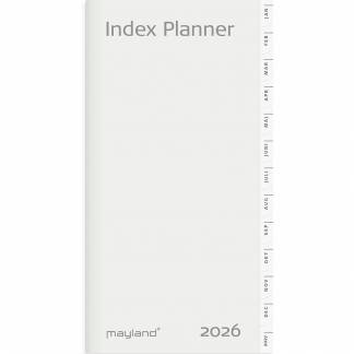 Mayland 2026 26095200 indexkalender refill 16,8x8,8cm hvid 