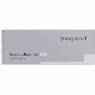 Mayland 2026 26134000 uge-bordkalender 9,7x26cm hvid 