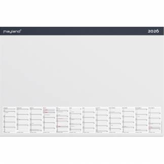 Mayland 2026 26137000 skriveunderlag m/årskalender 40x60cm hvid 