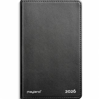 Mayland 2026 26180000 noteringskalender 16,2x10cm sort 