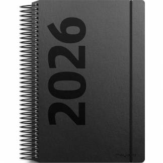 Mayland 2026 26208000 spiralkalender 17,8x14cm sort 