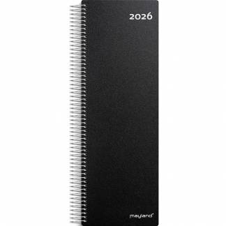 Mayland 2026 26225000 spiralnoteringskalender 32,8x12,7cm sort 