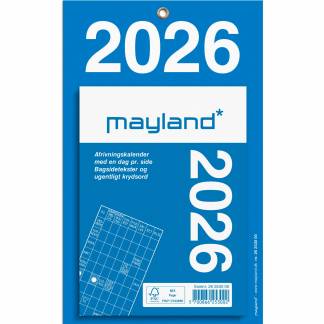 Mayland 2026 26253000 kontorafrivningskalender 22,2x13,7cm 