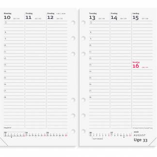Mayland 2026 26275000 systemkalender refill 16,8x9,5cm hvid 