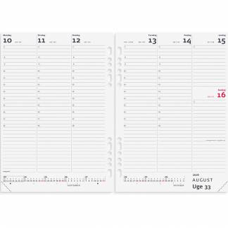 Mayland 2026 26295000 systemkalender refill A5 20,5x15cm hvid 