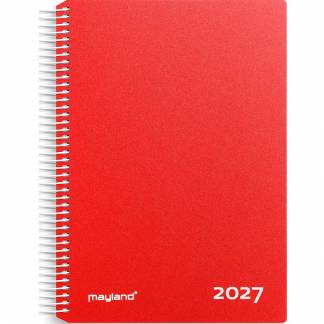 Mayland 2027 27218010 timekalender 24,2x18,5 cm r&oslash;d
