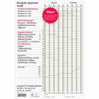 Mayland 2028 28105000 v&aelig;gkalender 30x80x0,1cm gr&oslash;n 