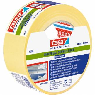 Tesa 4939 Universal aftagelig dobbeltsidet tape 25mx50mm 
