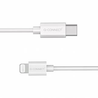 Q-Connect USB-C til Lightning kabel 30W 1,0m hvid