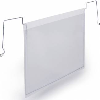 Durable lagerlomme m/wirebeslag A5 tv&aelig;rformat transparent