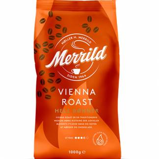 Merrild Vienna Roast hele b&oslash;nner kaffe 1000g