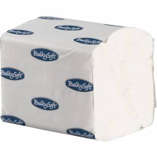 Bulkysoft toiletpapir i ark 19x11cm 2-Lags hvid 