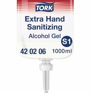 Tork 420206 h&aring;nddesinfektion gel 1000ml extra alkohol 