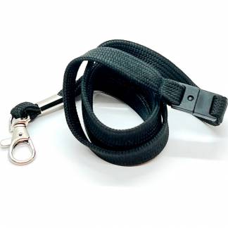 CardKeep Tekstilhalsb&aring;nd med krog 10mmx90cm sort 