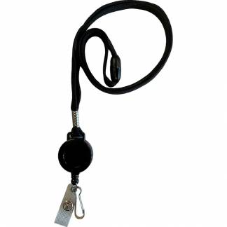 CardKeep Halssnor med yoyo og krog 10mmx90cm sort 