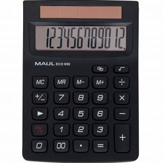 MAUL Eco 650 lommeregner 12-cifret LCD-sk&aelig;rm sort 