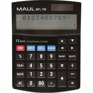 MAUL MTL 700 bordregner 12-cifre LCD-sk&aelig;rm sort 