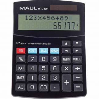MAUL MTL 800 bordregner 12-cifre LCD-sk&aelig;rm sort 