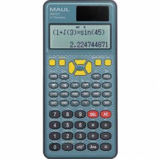 MAUL MSC417 lommeregner med solceller sort 