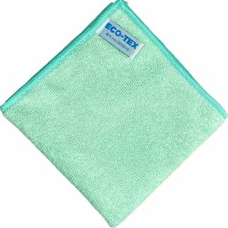 Eco-Tex Soft mikrofiberklud 32x32cm gr&oslash;n 10stk