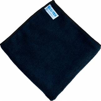 Eco-Tex Soft mikrofiberklud 40x40cm sort 10stk 