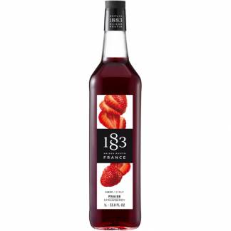 1883 sirup jordb&aelig;r glasflaske 1L 