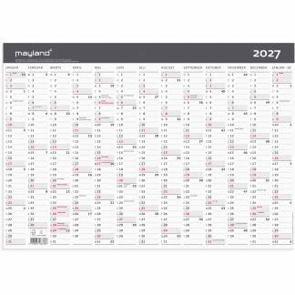 Mayland 27063300 moderne v&aelig;gkalender 1x13mdr A3 