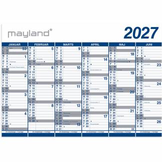 Mayland 27065400 2x6mdr v&aelig;gkalender i r&oslash;r 70x100cm 