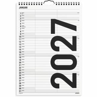 Mayland 27066510 Black & White v&aelig;gkalender 2 kolonner A4 
