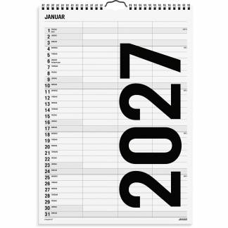 Mayland 27066520 Black & White v&aelig;gkalender 3 kolonner A4 