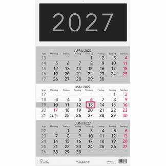 Mayland 27066640 Triplanner v&aelig;gkalender 28,5x50cm 