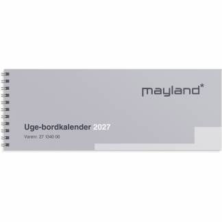 Mayland 27134000 uge-bordkalender 9,7x26cm hvid 