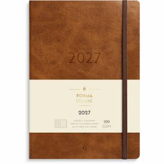 Burde 27200630 Forma Deluxe ugekalender A5 brun tv&aelig;rformat 