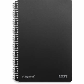 Mayland 27205000 2-dages spiralkalender 17,5x13cm sort 