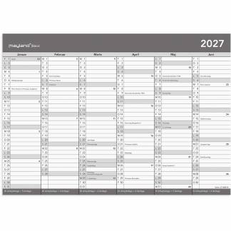Mayland 27268000 Basic kontorkalender gr&aring; A4 