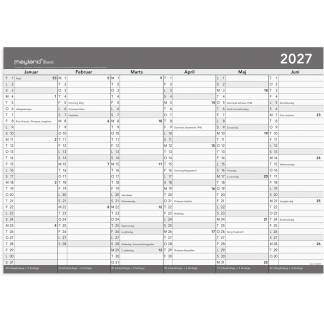 Mayland 27268800 kontorkalender gr&aring; A2 